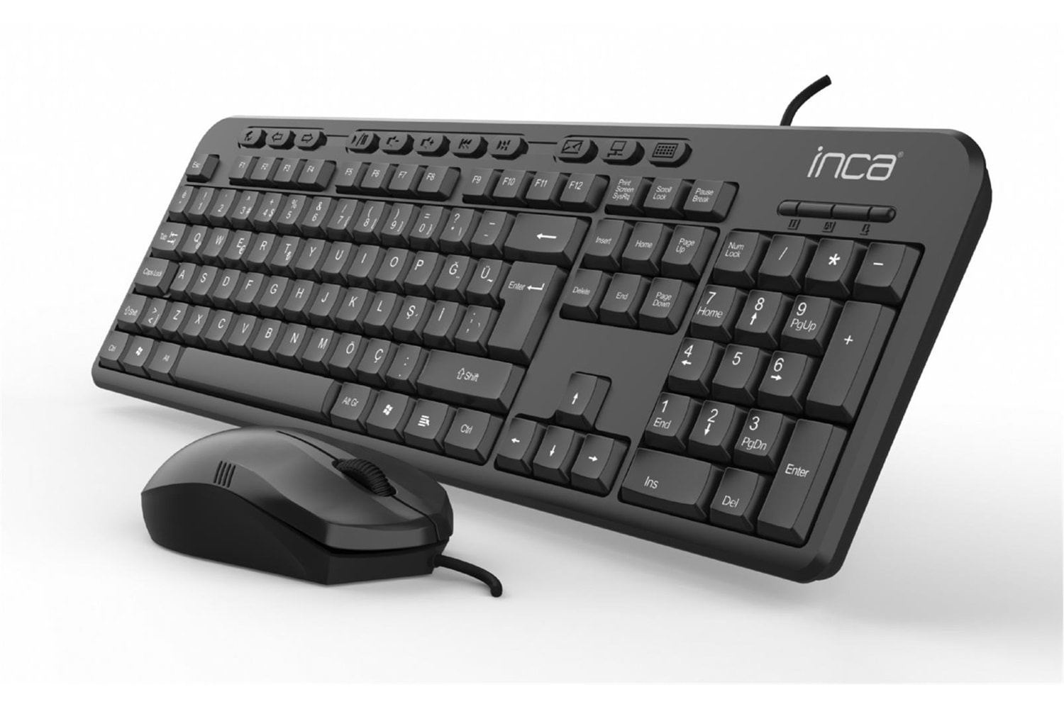 Inca Imk-375t Wired Multimedia Q Klavye&Mouse Set 1000Dpı (Kablo Uzunluğu 1,45mt)