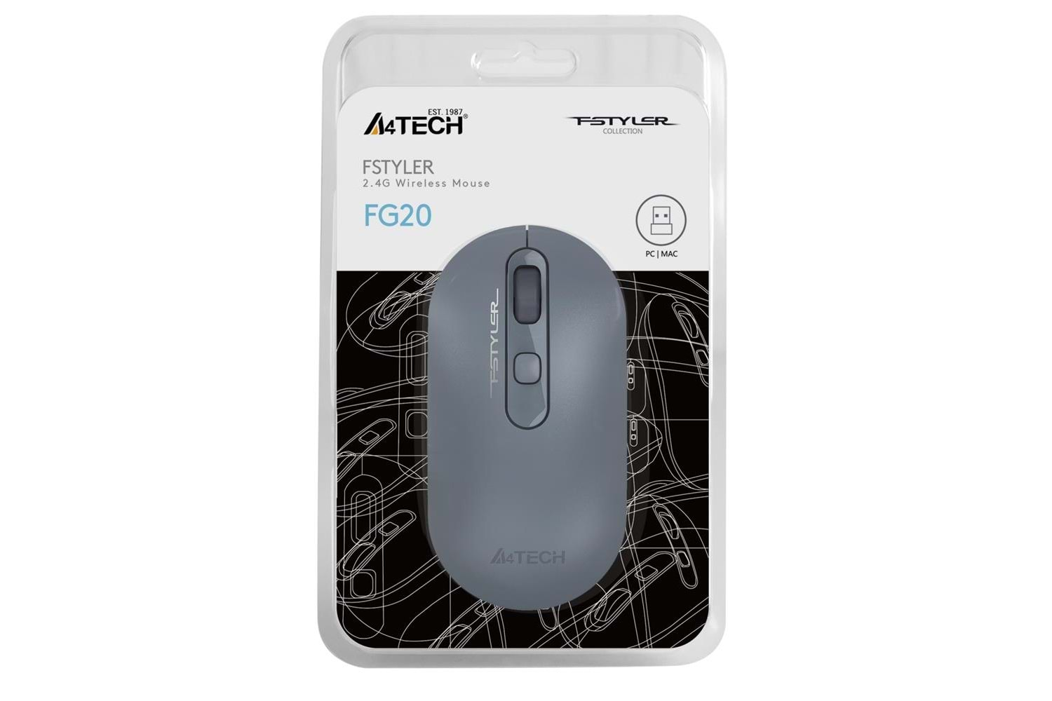 A4 Tech Fg20 Mavi Nano Kablosuz Optik 2000 Dpi Mouse