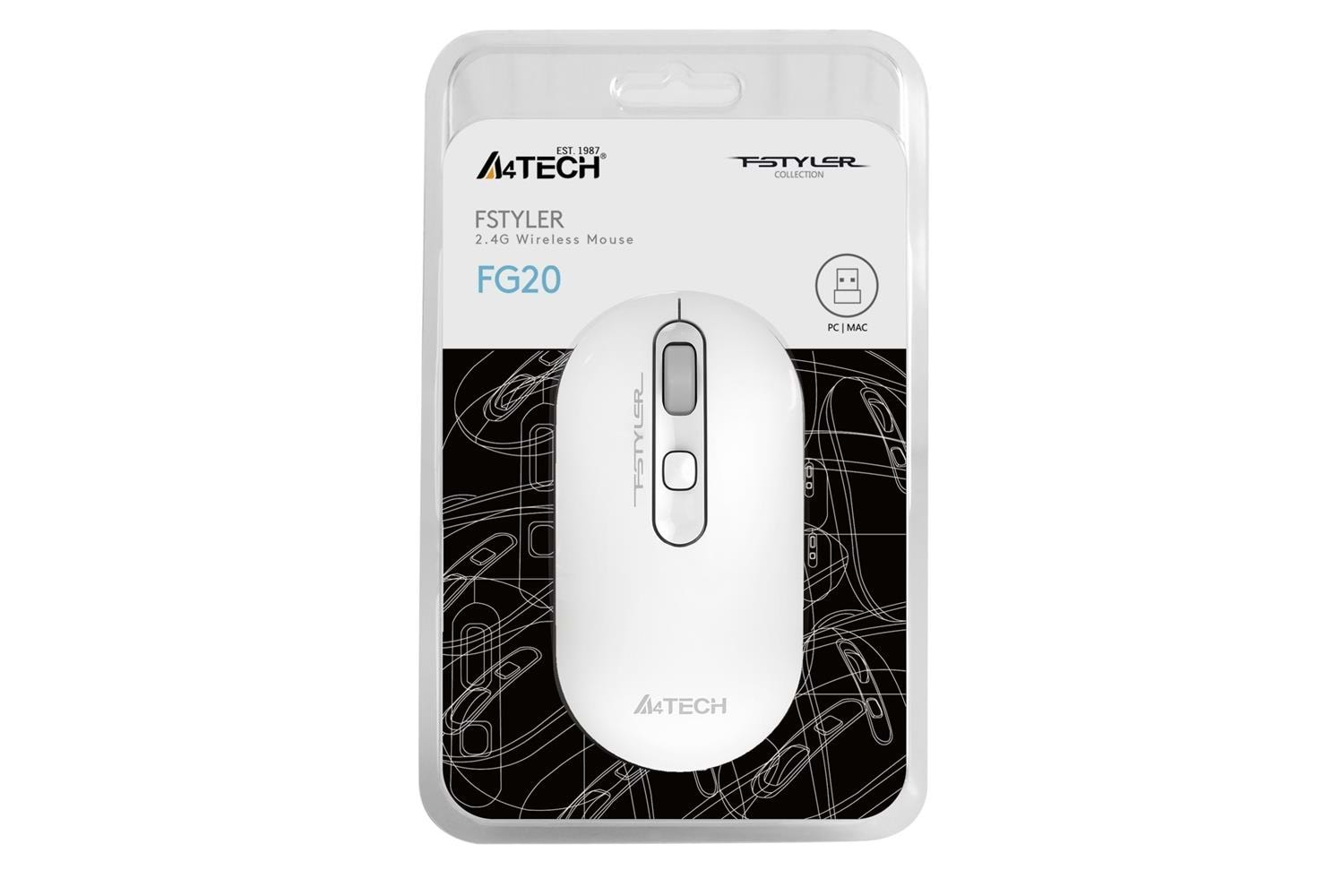 A4 Tech Fg20 Beyaz Nano Kablosuz Optik 2000 Dpi Mouse