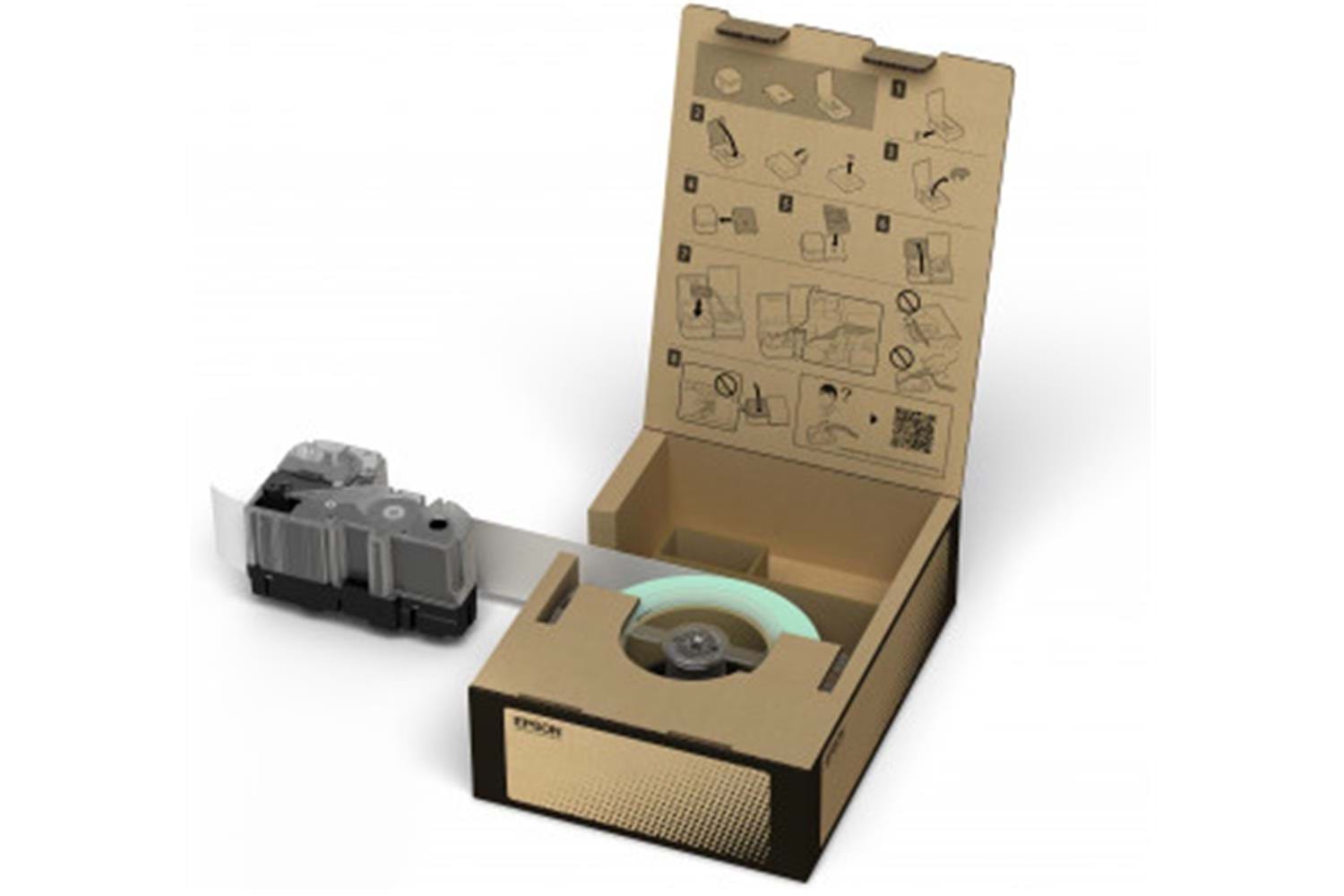 Epson BR-VN50WB Vinil Beyaz Üzeri Siyah 50MM 45Metre Etiket