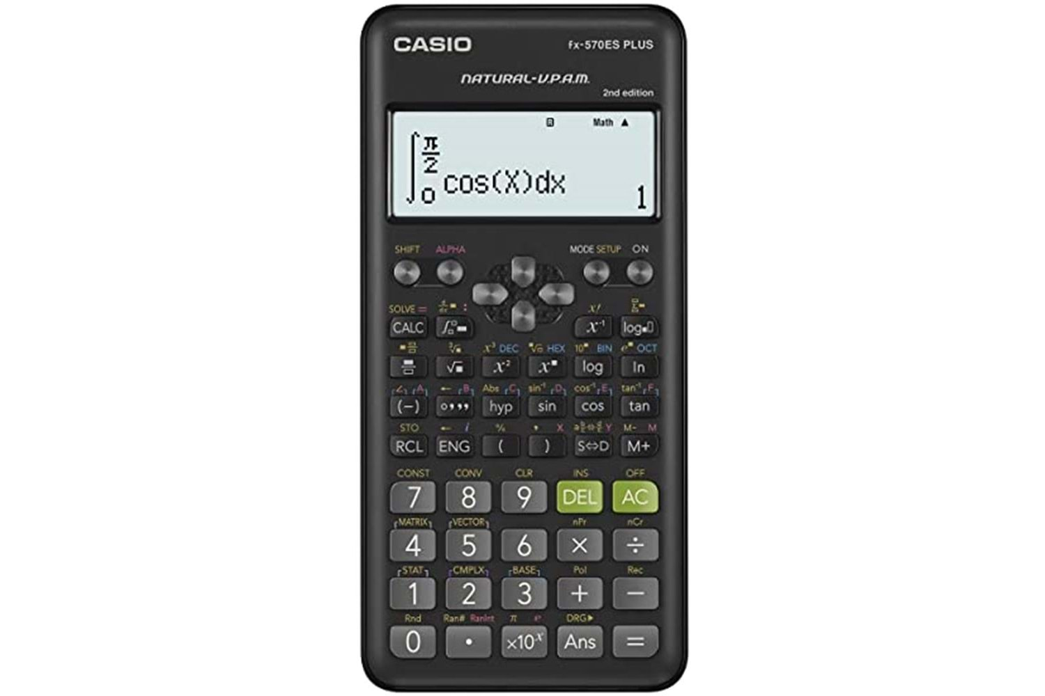 Casio FX-570ES PLUS 2. Versiyon Bilimsel Fonksiyonlu Hesap Makinesi