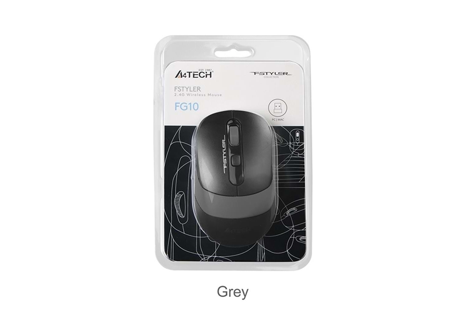 A4 Tech Fg10S Silent Gri Nano Kablosuz Optik 2000 Dpı Mouse (Sessiz)