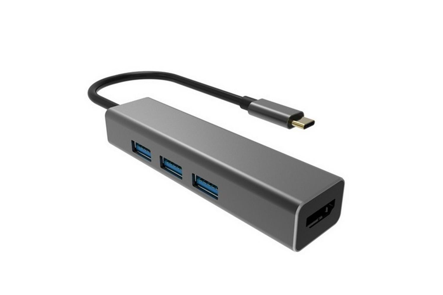 Vcom DH318 Type-C To Usb 3.0-3 Hdmi Çevirici