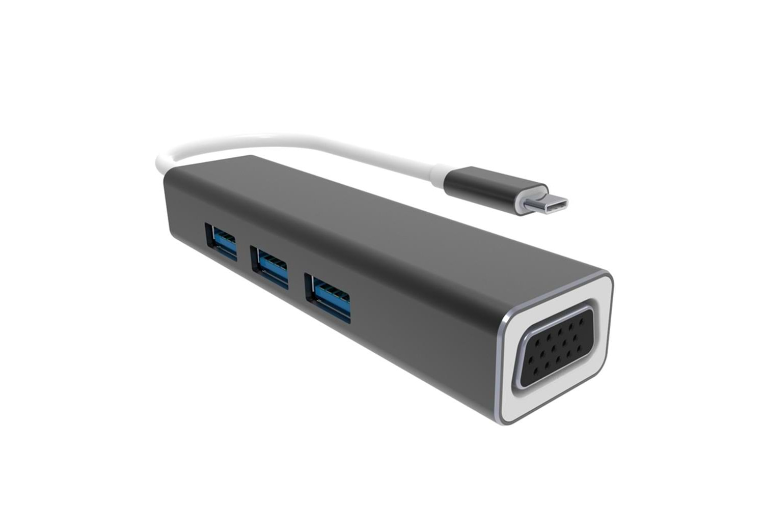 Vcom DH319 Type-C To Usb 3.0-3 Vga Çevirici