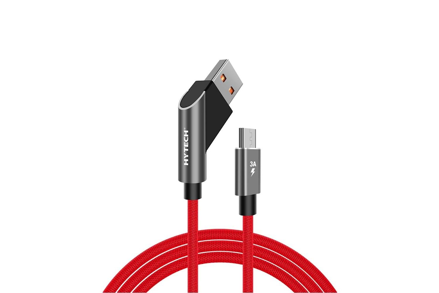 Hytech HY-X215 3A Micro Usb 1m Kırmızı Data + Sarj Kablosu