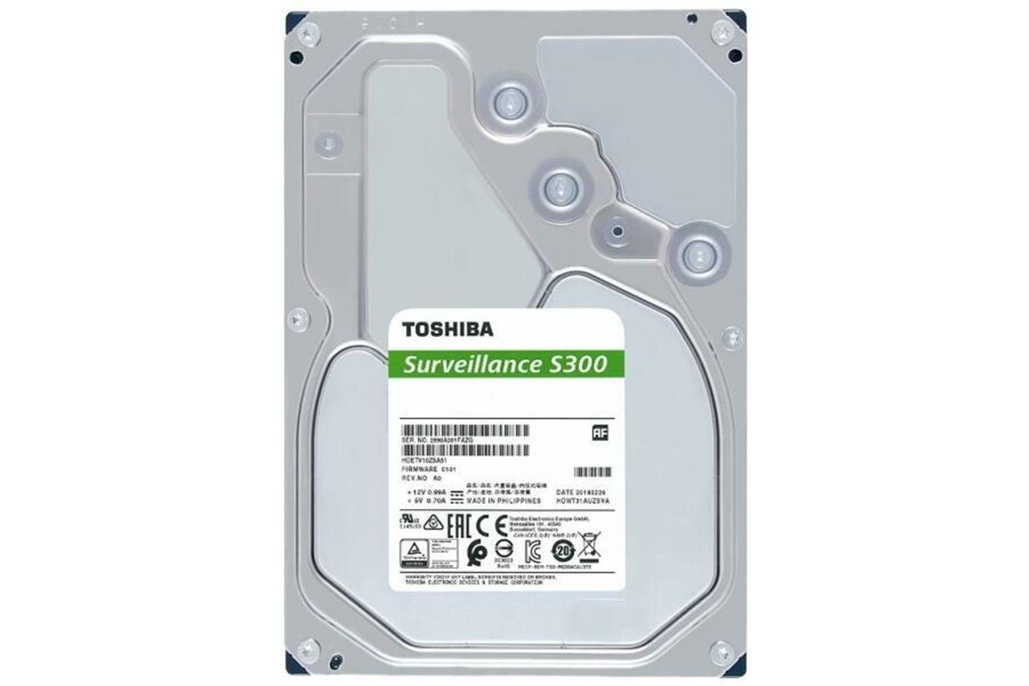 Toshiba 6TB HDWT860UZSVA 3.5 S300 5400RPM 256MB SATA3 Güvenlik 7-24 Harddisk