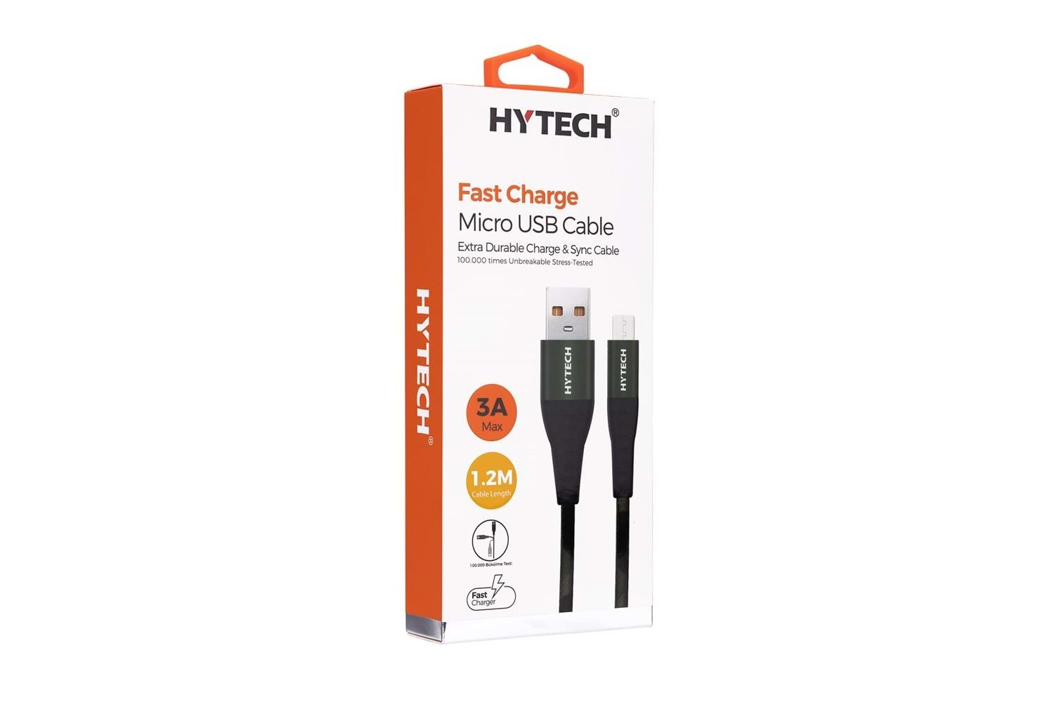 Hytech HY-X275 1.2M 3A Micro Usb Kamuflaj Desenli Kılıflı Yeşil Data + Sarj Kablosu