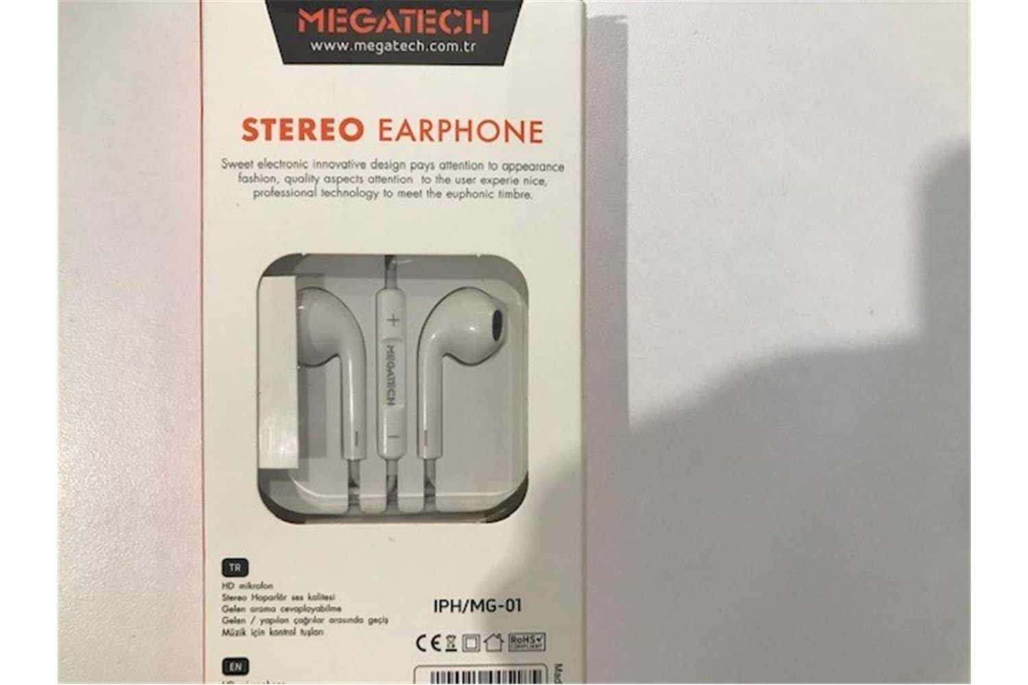 Megatech Iph5-6 (Mix Colour Iph Handsfree) Ekstra Vakumlu Kulaklık