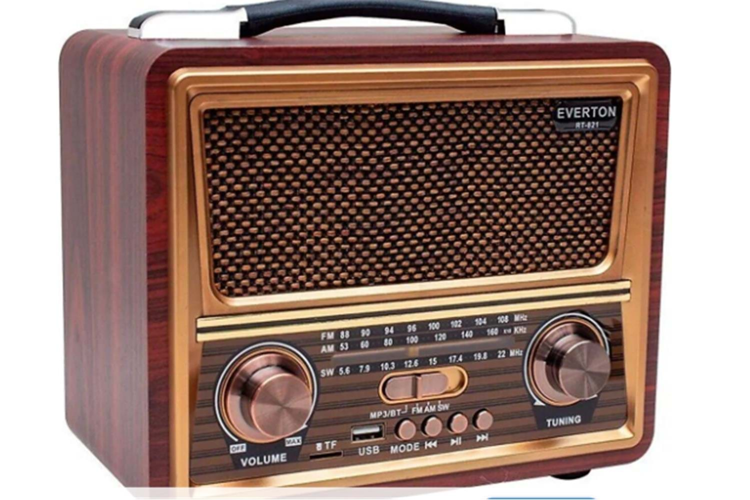 Everton Rt-821 Bluetooth Fm-Usb-Tf-Aux Nostaljik Radyo