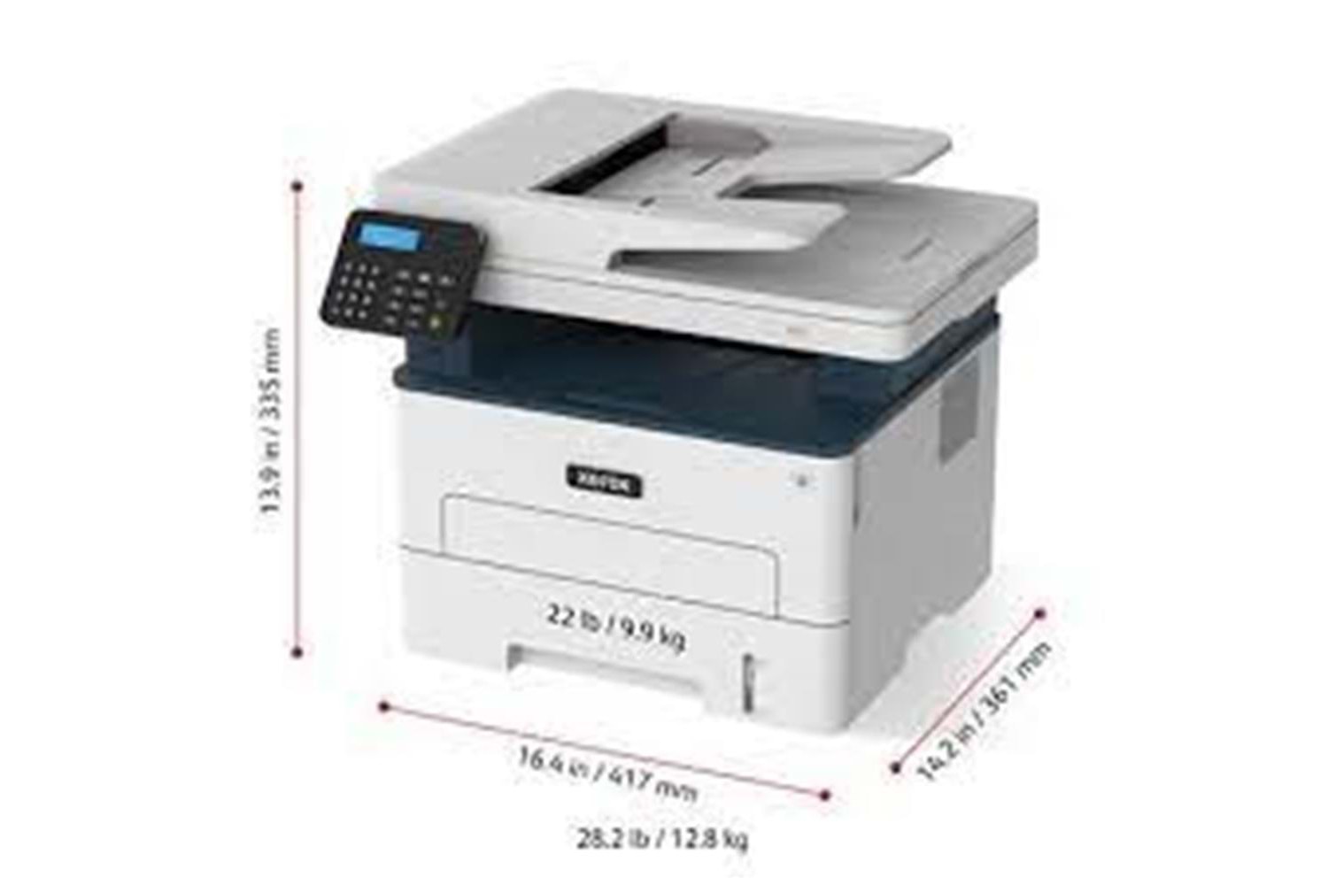 Xerox B225V_DNI Yazıcı-Tarayıcı-Fotokopi Çok Fonksiyonlu Lazer Yazıcı Wireless-Network 34 PPM