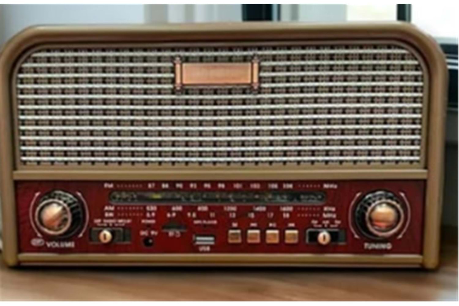 Everton RT-715 Bluetooth-USB-SD-FM Şarjlı Nostaljik Radyo Led Fener Özellikli