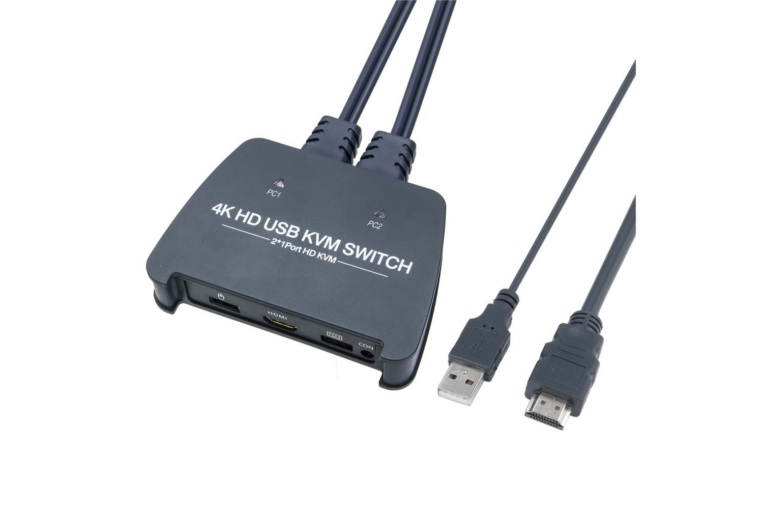 Vcom DD221-4K 2 Port Hdmi 1.4V 4K@30Hz Plastik Kasa Kvm Switch