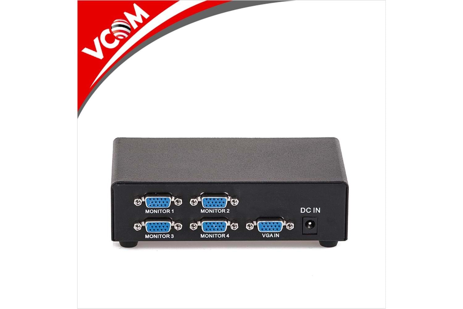 Vcom DD134 1-4 Port 350MHZ Metal Vga Splitter