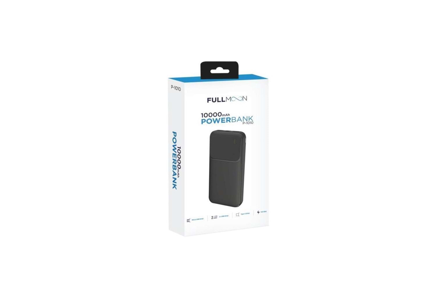 POWERBANK Fullmoon 10000 Mah Hizli Sarj Destekli Powerbak P-1010