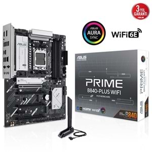 ASUS PRIME B840-PLUS WIFI-6E DDR5 HDMI DP PCIe 16X v4.0 AM5 mATX