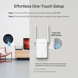 MERCUSYS ME25B BE3600 WIFI7 Menzil Genişletici Priz Tip 