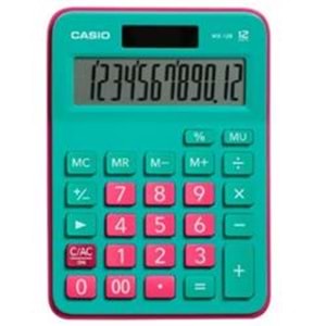 Casio MX-12B-GNRD Yeşil+Pembe 12 Hane Masa Üstü Hesap Makinesi