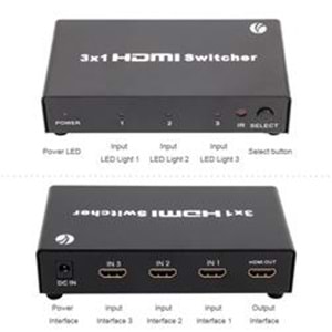 Vcom DD433 3-1 Port 1.4V 3D Metal Hdmi Switch