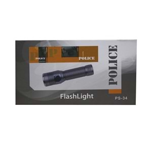 Polıce PS-34 Üç Ayrı Modda Işık, Şarjlı El Feneri 