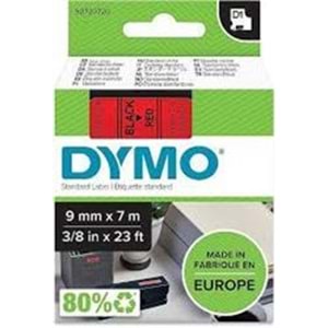 DYMO S0720720 D1 Yedek Şerit 9 mmx7mt Kırmızı-Siyah 40917