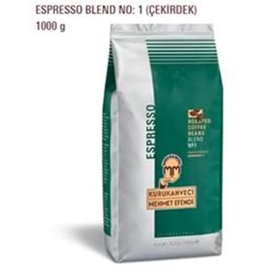 Mehmet Efendi 1000gr CAFFE ESPRESSO Roasted Coffe Blend Çekirdek Kahve No:1 ( WT 35,2 OZ)