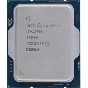 Intel Core i7 13700 TRAY 3.30GHz (Turbo 4.40GHz) 20MB Cache LGA1700 13.Nesil Kutusuz İşlemci 