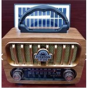 Everton Rt-848 Güneş Enerjili Panelli Bluetooth Fm-usb-Tf Card-Aux Nostaljik Radyo