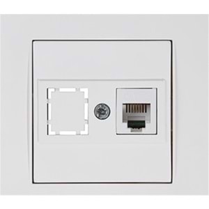 Mutlusan Rita Telefon Prizi 1XRJ12 Beyaz Bilisterli (2220 125 0101B) 