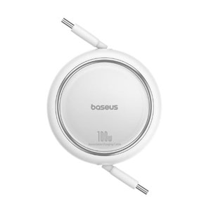 Baseus Free2 Draw Mini Beyaz P10364500211-00 1Mt 100W Pd Makaralı Type-C to Type-C 