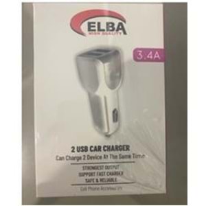 Elba ELB28-AR3P ELBA 3.4A 2USB ARAÇ BAŞLIK