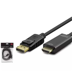 HADRON HDX7797 DISPLAY (M) TO HDMI (M) KABLO 4K 30HZ 3M SİYAH