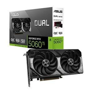 Asus Dual GeForce RTX5060Ti OC 16GB GDDR7 128 Bit DLSS 4 DUAL-RTX5060TI-O16G Ekran Kartı