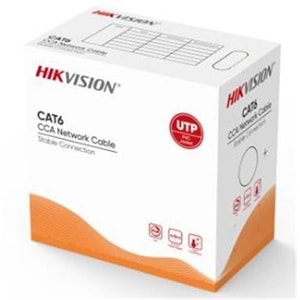 Hikvision DS-1LN6UU-CCA CAT6 U-UTP 24 AWG 305 Metre Ağ Kablosu, CCA, 0,57 mm