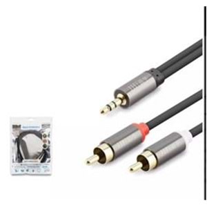 HADRON HDX1067 1.5M 3.5MM TO 2RCA KABLO 2LINE GOLD SİYAH