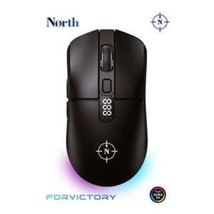 North Odin Pro WL Siyah 26K DPI 750 IPS 70G UltraLight RGB Kablosuz Gaming Mouse 