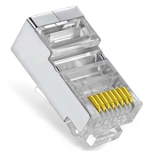 Vcom NM026 100lü Metal RJ45 8P8C Cat6-UTP-RJ45-3u Konnektör