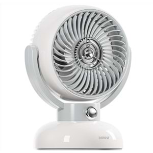 Everest EFN12 Krem 1200mAh 3 Hız Kademe Led Işıklı Retro Masaüstü Usb Fan