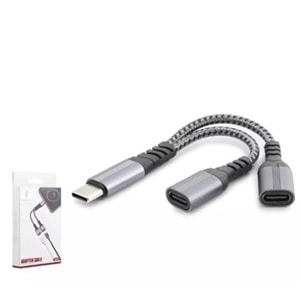 Hadron Gj-017 Type-C To 2-Type-C F Kablo Car Şarj 100W Siyah