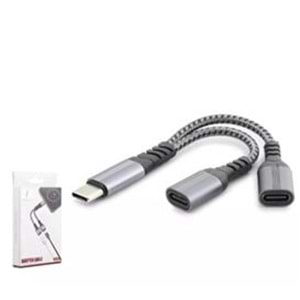 Hadron Gj-017 Type-C To 2-Type-C F Kablo Car Şarj 100W Siyah