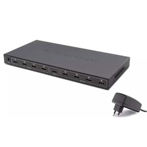 Hadron Hdx1332 8 port Hdmi Splitter 1.4V 1080P 4K 1-In 8-Out Siyah