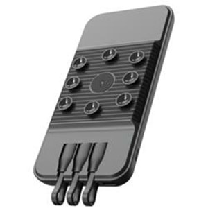 SnapMax SNP-3007 10.000 mah Siyah Vantuzlu Kablosuz ve 3in1 Kablolu Powerbank 