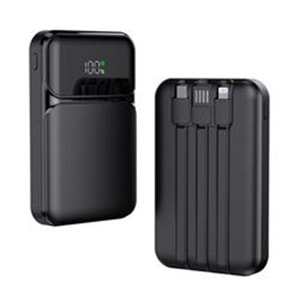 SnapMax SNP-3006 10.000 mah Hızlı Şarj LED Göstergeli 3in1 Dahili Kablolu Powerbank 