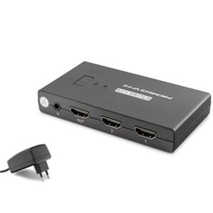 Hadron Hdx1373 2 Port + 4- Hdmi Kvm Switch Usb Hdmi Kablolu Siyah