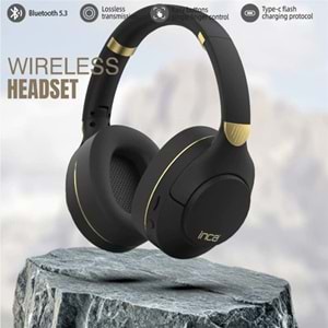 Inca IBK-503S Siyah 5.3 Bluetooth Wireless Kulaklık Micro Sd Kulaklık 400mah Type-c To USB