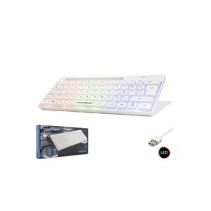 Hadron Hdx2608 Kablolu Oyuncu Mini Klavye Led Q Beyaz