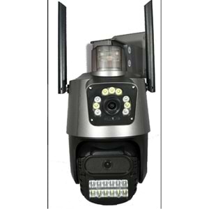 Apronx APX-WP242 6Mp 2.8mm Çift Kamera 19 Led Wifi PTZ