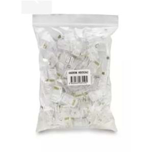 Hadron Hdx5062 Cat5 Konnektör Ez Rj45 Delikli 100Lü Paket Şeffaf