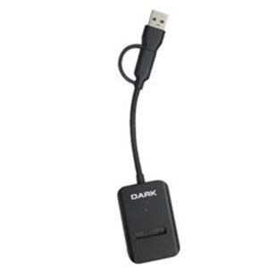 Dark USB-A + USB-C 10- M Key M.2 NVMe SSD Taşınabilir Disk Yerleştirme Adaptörü DK-AC-DSEM3