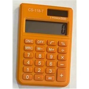 CSL CS-118-T Turuncu 8 Hane Cep Tipi Hesap Makinesi