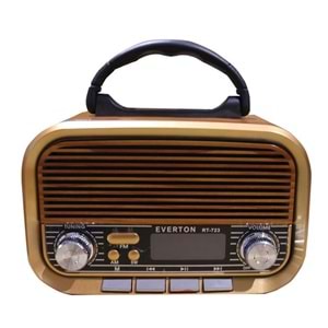 Everton RT-723 Dijital Göstergeli Şarjlı Nostaljik Radyo (AM-FM-SW Wıth BT-USB-TF )